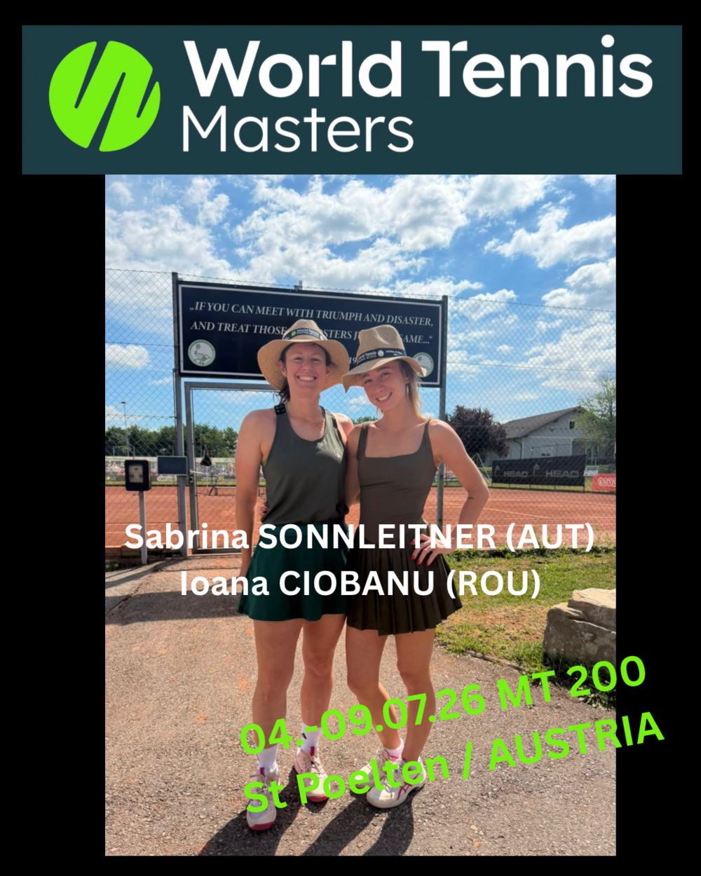 World Tennis Masters Tour 2026 erfolgreich abgeschlossen